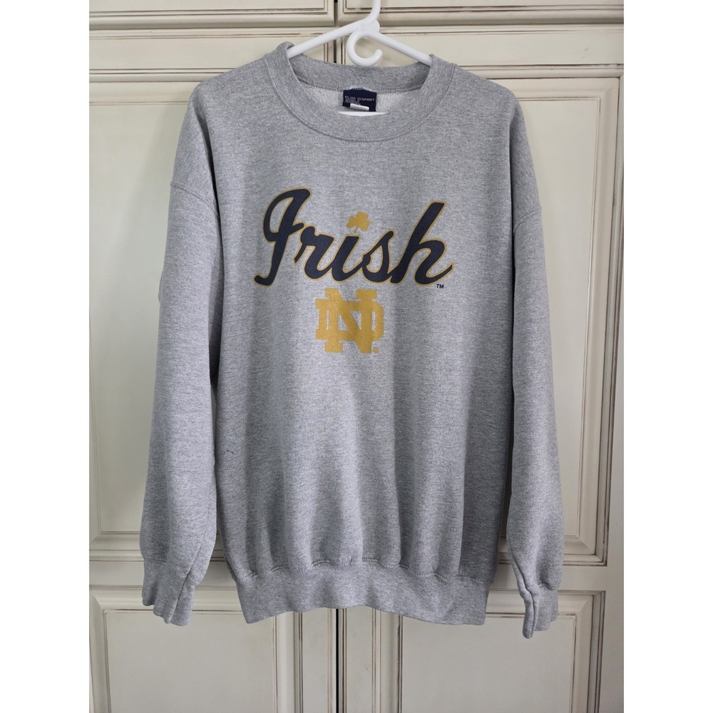 Vtg Notre Dame Fighting Irish Crewneck Sweatshirt mens xl Gray MV sport